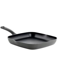 Oster Kingsway 11 Inch Aluminum Nonstick Square Grill Pan in Black