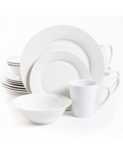 Noble Court 16 pc Dinnerware Set - White - Fine Ceramic